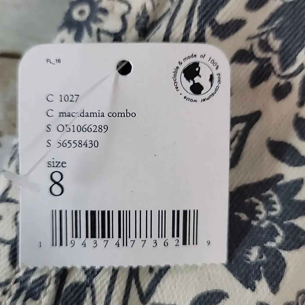 NEW Free People Modern‎ Femme Denim Floral Miniskirt Macadamia Combo Size 8 NWT - Picture 7 of 8